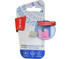 MemoBe MAGNESY NEODYMOWE DO TABLIC SZKLANYCH 1x1x0,4cm 4vnt.