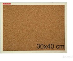 Memoboards Medinė kamštinė lenta 40x30 cm AMEX MTC040030