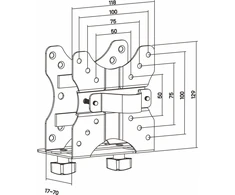 Meninis kompiuterio laikiklis MINIPC/THIN CLIENT PCM-03 ART MONTING BRACKET (UŽ MONITORIAUS/PO RAŠO STALU)