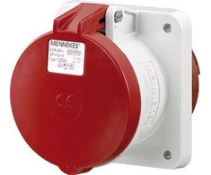 Mennekes Tiesios plokštės lizdas 63A 5p 6h 400V IP44 sraigtiniai terminalai (MEN1252A)