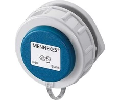Mennekes MENNEKES Udtag indbygning Schuko 2 polet med jord, 16A 230V IP68. Flange diameter 73 mm, med skrue terminaler.