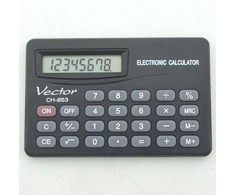 Men's Vector Vector KAV CH-853 pocket skaičiuotuvas, 8 digits, 83 x 53 mm, juodas
