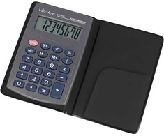 Men's Vector Vector KAV VC-210III pocket skaičiuotuvas, 8 digits, 64x98.5 mm, pilkas