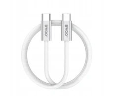 Mentor BWOO 240W braided cable USB-C - USB-C BO-X317C-C 1m baltas
