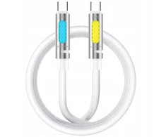 „Mentor BWOO X325C-C“ kvapnus kabelis USB-C - USB-C 240W baltas