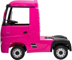 Lean Cars Mercedes Actros rožinis elektromobilis vaikams 4x4