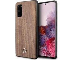 Mercedes Benz Samsung Galaxy S22 Mercedes dėklas Wood Line Walnut (MEHCS62VWOLB) rudos spalvos