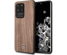 Mercedes Benz Samsung Galaxy S20 Ultra Mercedes dėklas Wood Line Walnut (MEHCS69VWOLB) rudos spalvos