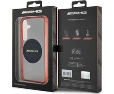 Mercedes Benz Samsung Galaxy S24 AMG dėklas Transparent Bicolor MagSafe (AMHMS24S23HBCK) juodos spalvos