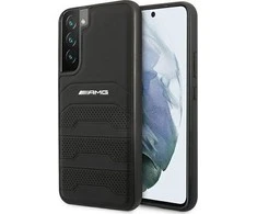 Mercedes Benz Samsung Galaxy S22 Plus Mercedes AMG Odinis Dėklas Debossed Lines (AMHCS22MGSEBK) juodos spalvos