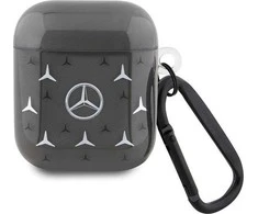 Mercedes MEA28DPMGS AirPods 1/2 Dėklas juodos spalvos Large Star Pattern