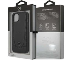 Mercedes MEHCP15MARMBK Apple iPhone 15 Plus / 14 Plus 6.7″ juodos spalvos kietas dėklas Leather Urban