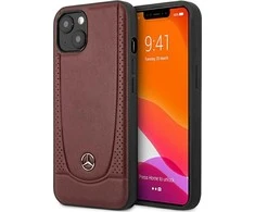 Mercedes MEHCP15SARMRE Apple iPhone 15 / 14 / 13 6.1″ Raudona kietas dėklas Leather Urban Bengale