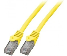Mercodan Komutacinis kabelis KAT6 UTP, geltonas, 0,25m, be halogenų, 2x4xAWG24 LSZH, polietileninis maišelis, CCA, 0.25 m, Cat6, U/UTP (UTP), RJ-45, RJ-45, geltonas