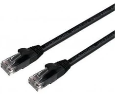 Mercodan „UltraFlex“ jungiamasis kabelis KAT6 UTP, 0,25 m, juodas, LSZH