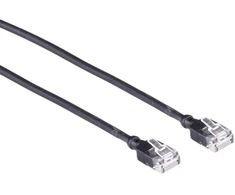 Mercodan Kabelis sieciowy RJ-45, Cat.6a, U/UTP, LSZH, Slim, juoda, 10 m (371928100)