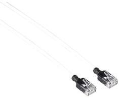 Mercodan Tinklo kabelis RJ-45, Cat.6a, U/UTP, LSZH, Slim, balta, 0.25 m (371929002)
