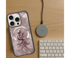 Dėklas Nimmy Magnetic Fantasy Animal MagSafe skirtas Apple iPhone 16 Pro Max rose aukso spalvos
