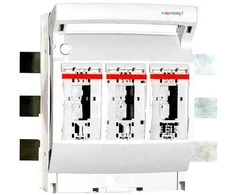 Mersen MULTIBLOC NH1 250A 3P dėžutės tipo jungiklio atjungiklis, montuojamas ant 40/60 sistemos bėgelių, srieginės jungtys 3xM10 T229879