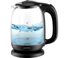 Mesko | Virdulys | MS 1302b | Electric | 2200 W | 1.7 L | Glass | 360° rotational base | Juodas