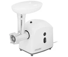 Mėsmalė Mesko | Mesko MS 4805 | Baltas | Middle size sieve, mince sieve, poppy sieve, plunger, sausage filler, kibbe attachment