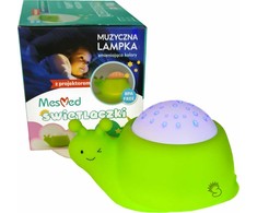 Mobilioji auklė su naktine lempa ir projektoriumi Świetlaczek ślimaciuś mm003 Mescomp