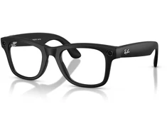 Išmanieji akiniai RayBan Meta Wayfarer Gen 2, juodi rėmeliai ir skaidraus-pilko gradiento lęšiai, standartinis dydis