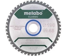 Pjovimo diskas Metabo FZ/FA STEEL CUT/SANDWICH PANEL CLASSIC; 190x30x48 mm; 4°