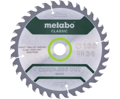 METABO DISKINIS PJŪKLAS HW/CT 165x20x36z CORDLESS CUT WOOD CLASSIC