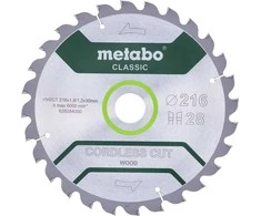 Mbg Piotr Kizlinski METABO DISKINIS Pjūklas HW/CT 216x30x28z AKUMULIUOTI PJAUTOMA MEDIENA CLASSIC