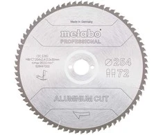 Pjovimo diskas aliuminiui Metabo FZ/TZ Aliuminio Cut Professional; 254x30x72 mm; -5°