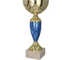 Blue Auksinė mėlyna T-M 9058G metalinė taurė
