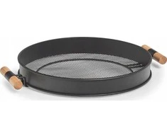 Metalinis padėklas su rankenomis, tinklelio struktūra, Ø 48 cm, juodas, ZELLER