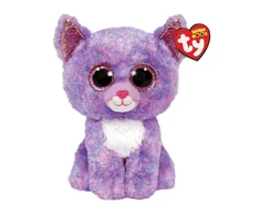 TY Pliušinis žaislas - violetinė katė, 15 cm