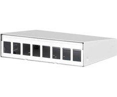 Metz METZ CONNECT AP Keystone 8-portų grynai baltas RAL9010 korpusas