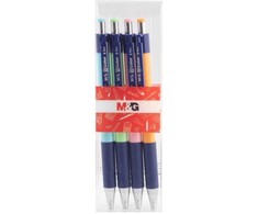 M&amp;G 0,7 mm mėlynos spalvos mirksintis rašiklis 4 vnt