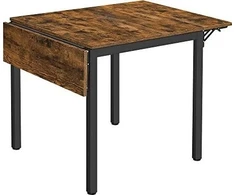 VASAGLE sulankstomas valgomojo stalas 2–4 asmenims, 120 x 78 x 75 cm, KDT077B01