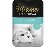MIAMOR Ragout Royale vištiena and lašiša in sauce - wet cat food - 100g