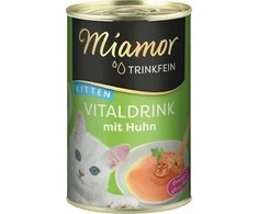 FINNERN GmbH end Co. KG Miamor Trinkfein Vitaldrink jaunų kačių gėrimas su vištiena, 135 ml