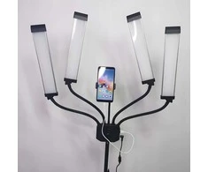 Michael Marinelli 4 Keturguba lanksti elastinga LED kosmetinė foto video lempa 65W / M65 juoda