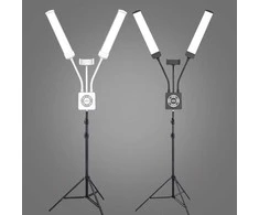 Michaelmarinelli Dviguba Lanksti LED Lempa Kosmetinei Fotografijai ir Vaizdo Įrengimui 40 W + Nuotolinio Valdymo Pultas / M46 / Balta