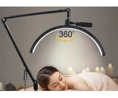 Michaelmarinelli Kosmetinė LED lempa be šešėlių makiažui, nagams, blakstienoms + mobilus stovas / Gx530r / juoda