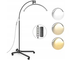 Michael Marinelli kosmetinis veidrodis LED kosmetinė besėmė lemputė Moon skirta makiažui, nagams, blakstienoms 45W +Pultas / GX585R-PRO Juoda