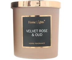 Home Lights Velvet Rose &amp; Oud kvapioji žvakė, 215 g