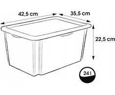 KEEEPER daiktadėžė su dangčiu PEPPA PIG, 24 L, 42.5x35.5x22.5 cm., 1223700119400
