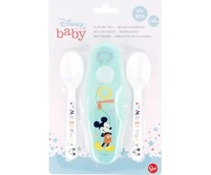 Mickey Mouse Peliukas Mikis – 2 šaukštai maitinimui + dėklas (kietas)