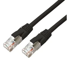 MicroConnect CAT6A UTP 0,25 m juodasis LSZH