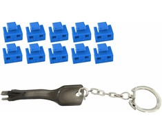 MicroConnect Microconnect MC-RJ45PORTBLOCK-B RJ-45 prievado užrakinimo raktas Juoda, Mėlyna 10 vnt.