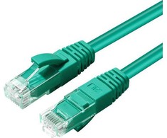 Microconnect MC-UTP6A0015G tinklo kabelis žalias 0,15 m Cat6a U/UTP (UTP)