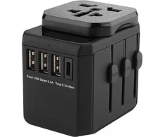 „MicroConnect Microconnect MC-TRAVELADAPTER3“ elektros maitinimo kištukas Juodas